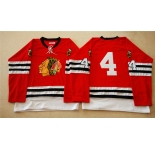 nhl jerseys mitchell and ness 1960-61 chicago blackhawks #4 red [throwback]