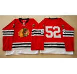 nhl jerseys mitchell and ness 1960-61 chicago blackhawks #52 noname red [throwback]