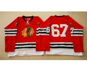 nhl jerseys mitchell and ness 1960-61 chicago blackhawks #67 noname red [throwback]