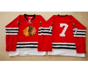 nhl jerseys mitchell and ness 1960-61 chicago blackhawks #7 noname red [throwback]