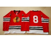 nhl jerseys mitchell and ness 1960-61 chicago blackhawks #8 noname red [throwback]