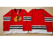 nhl jerseys mitchell and ness 1960-61 chicago blackhawks blank noname red [throwback]