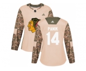 Women Adidas Chicago Blackhawks #14 Richard Panik Camo Authentic 2017 Veterans Day Stitched NHL Jersey