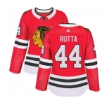 Women Adidas Chicago Blackhawks #44 Jan Rutta Authentic Red Home NHL Jersey