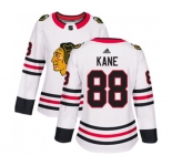 Women Adidas Chicago Blackhawks #88 Patrick Kane Authentic White Away NHL Jersey