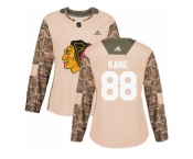 Women Adidas Chicago Blackhawks #88 Patrick Kane Camo Authentic 2017 Veterans Day Stitched NHL Jersey