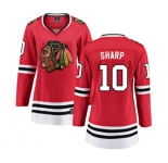 Women Chicago Blackhawks #10 Patrick Sharp Fanatics Branded Red Home Breakaway NHL Jersey