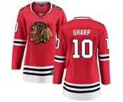 Women Chicago Blackhawks #10 Patrick Sharp Fanatics Branded Red Home Breakaway NHL Jersey