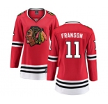 Women Chicago Blackhawks #11 Cody Franson Fanatics Branded Red Home Breakaway NHL Jersey