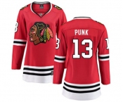 Women Chicago Blackhawks #13 CM Punk Fanatics Branded Red Home Breakaway NHL Jersey