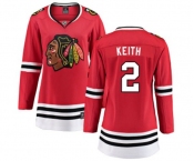 Women Chicago Blackhawks #2 Duncan Keith Fanatics Branded Red Home Breakaway NHL Jersey