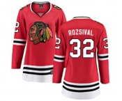 Women Chicago Blackhawks #32 Michal Rozsival Fanatics Branded Red Home Breakaway NHL Jersey