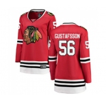 Women Chicago Blackhawks #56 Erik Gustafsson Fanatics Branded Red Home Breakaway NHL Jersey