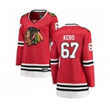 Women Chicago Blackhawks #67 Tanner Kero Fanatics Branded Red Home Breakaway NHL Jersey