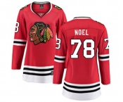 Women Chicago Blackhawks #78 Nathan Noel Fanatics Branded Red Home Breakaway NHL Jersey