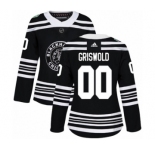 Women's Adidas Chicago Blackhawks #00 Clark Griswold Authentic Black 2019 Winter Classic NHL Jersey