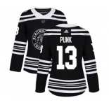 Women's Adidas Chicago Blackhawks #13 CM Punk Authentic Black 2019 Winter Classic NHL Jersey