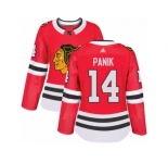 Women's Adidas Chicago Blackhawks #14 Richard Panik Premier Red Home NHL Jersey