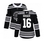 Women's Adidas Chicago Blackhawks #16 Marcus Kruger Authentic Black 2019 Winter Classic NHL Jersey