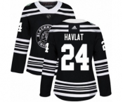 Women's Adidas Chicago Blackhawks #24 Martin Havlat Authentic Black 2019 Winter Classic NHL Jersey