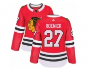 Women's Adidas Chicago Blackhawks #27 Jeremy Roenick Authentic Red Home NHL Jersey