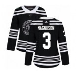 Women's Adidas Chicago Blackhawks #3 Keith Magnuson Authentic Black 2019 Winter Classic NHL Jersey