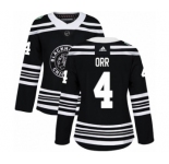 Women's Adidas Chicago Blackhawks #4 Bobby Orr Authentic Black 2019 Winter Classic NHL Jersey