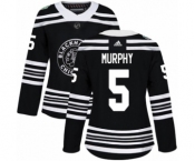 Women's Adidas Chicago Blackhawks #5 Connor Murphy Authentic Black 2019 Winter Classic NHL Jersey
