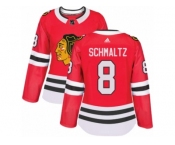 Women's Adidas Chicago Blackhawks #8 Nick Schmaltz Premier Red Home NHL Jersey
