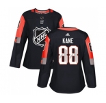 Women's Adidas Chicago Blackhawks #88 Patrick Kane Authentic Black 2018 All-Star Central Division NHL Jersey