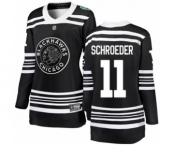 Women's Chicago Blackhawks #11 Jordan Schroeder Black 2019 Winter Classic Fanatics Branded Breakaway NHL Jersey