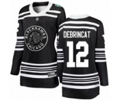 Women's Chicago Blackhawks #12 Alex DeBrincat Black 2019 Winter Classic Fanatics Branded Breakaway NHL Jersey