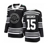 Women's Chicago Blackhawks #15 Artem Anisimov Black 2019 Winter Classic Fanatics Branded Breakaway NHL Jersey