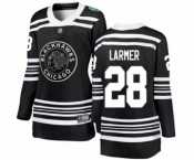 Women's Chicago Blackhawks #28 Steve Larmer Black 2019 Winter Classic Fanatics Branded Breakaway NHL Jersey