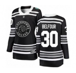 Women's Chicago Blackhawks #30 ED Belfour Black 2019 Winter Classic Fanatics Branded Breakaway NHL Jersey