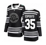 Women's Chicago Blackhawks #35 Tony Esposito Black 2019 Winter Classic Fanatics Branded Breakaway NHL Jersey