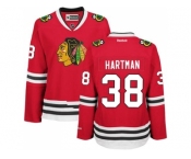 Women's Chicago Blackhawks #38 Ryan Hartman Red Home Stitched NHL Jersey