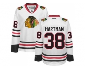 Women's Chicago Blackhawks #38 Ryan Hartman White Road Stitched NHL Jersey