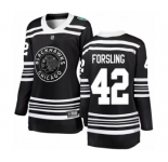 Women's Chicago Blackhawks #42 Gustav Forsling Black 2019 Winter Classic Fanatics Branded Breakaway NHL Jersey