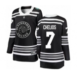 Women's Chicago Blackhawks #7 Chris Chelios Black 2019 Winter Classic Fanatics Branded Breakaway NHL Jersey