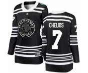Women's Chicago Blackhawks #7 Chris Chelios Black 2019 Winter Classic Fanatics Branded Breakaway NHL Jersey