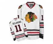 Women's Reebok Chicago Blackhawks #11 Andrew Desjardins Premier White Away NHL Jersey