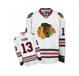 Women's Reebok Chicago Blackhawks #13 CM Punk Premier White Away NHL Jersey