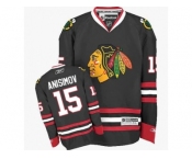 Women's Reebok Chicago Blackhawks #15 Artem Anisimov Premier Black Third NHL Jersey