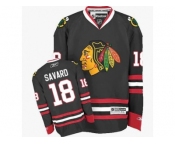 Women's Reebok Chicago Blackhawks #18 Denis Savard Authentic Black Third NHL Jersey