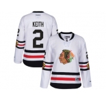 Women's Reebok Chicago Blackhawks #2 Duncan Keith 2017 Winter Classic White Stitched NHL Jersey