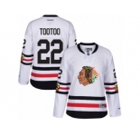 Women's Reebok Chicago Blackhawks #22 Jordin Tootoo Authentic White 2017 Winter Classic NHL Jersey