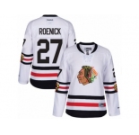 Women's Reebok Chicago Blackhawks #27 Jeremy Roenick Authentic White 2017 Winter Classic NHL Jersey
