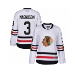 Women's Reebok Chicago Blackhawks #3 Keith Magnuson Authentic White 2017 Winter Classic NHL Jersey