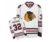 Women's Reebok Chicago Blackhawks #32 Michal Rozsival Premier White Away NHL Jersey